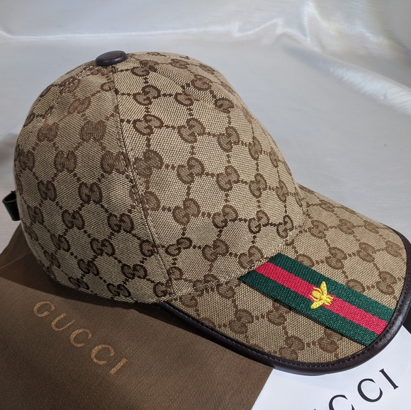 Gucci NEW GG monogram hat with bee logo. UNISEX - Picture 2 of 8